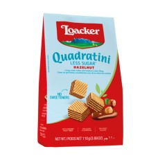Loacker Quadratini Less Sugar Hazelnut 110g