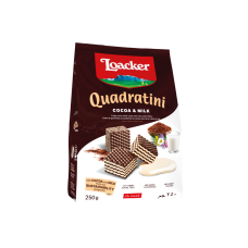Loacker Quadratini Cocoa and Milk 250g